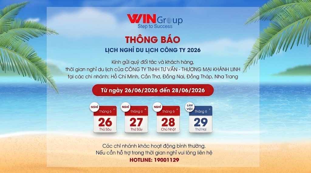 Lịch nghỉ du lịch công ty 2026